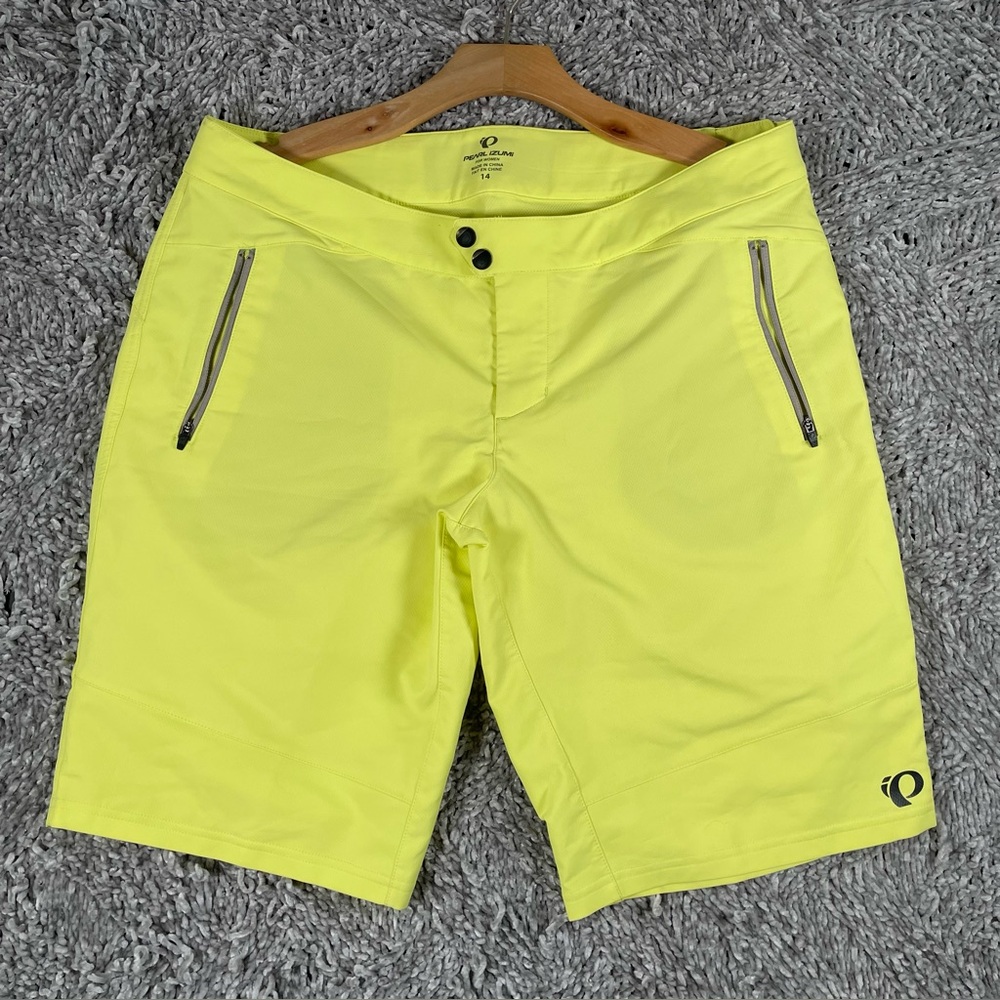 Pearl Izumi Cycling Shorts Women’s Size 14 Neon Yellow Activewear Biking Summer